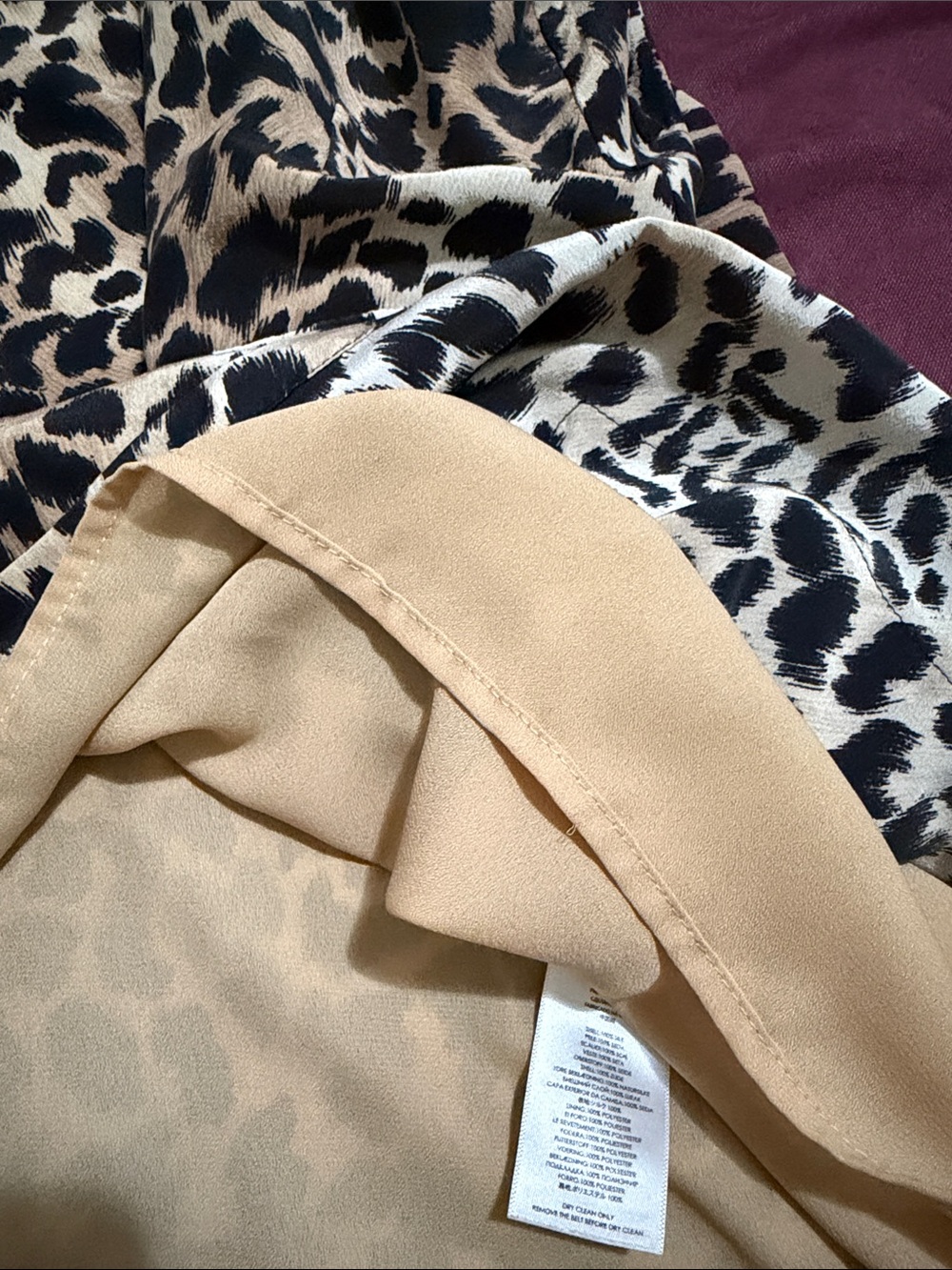 MICHAEL Michael Kors Leopard-Print Mini Silk Dress with Gold Zip Front XL - Picture 7 of 8